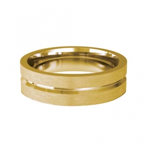 Patterned Designer Yellow Gold Wedding Ring - Amore